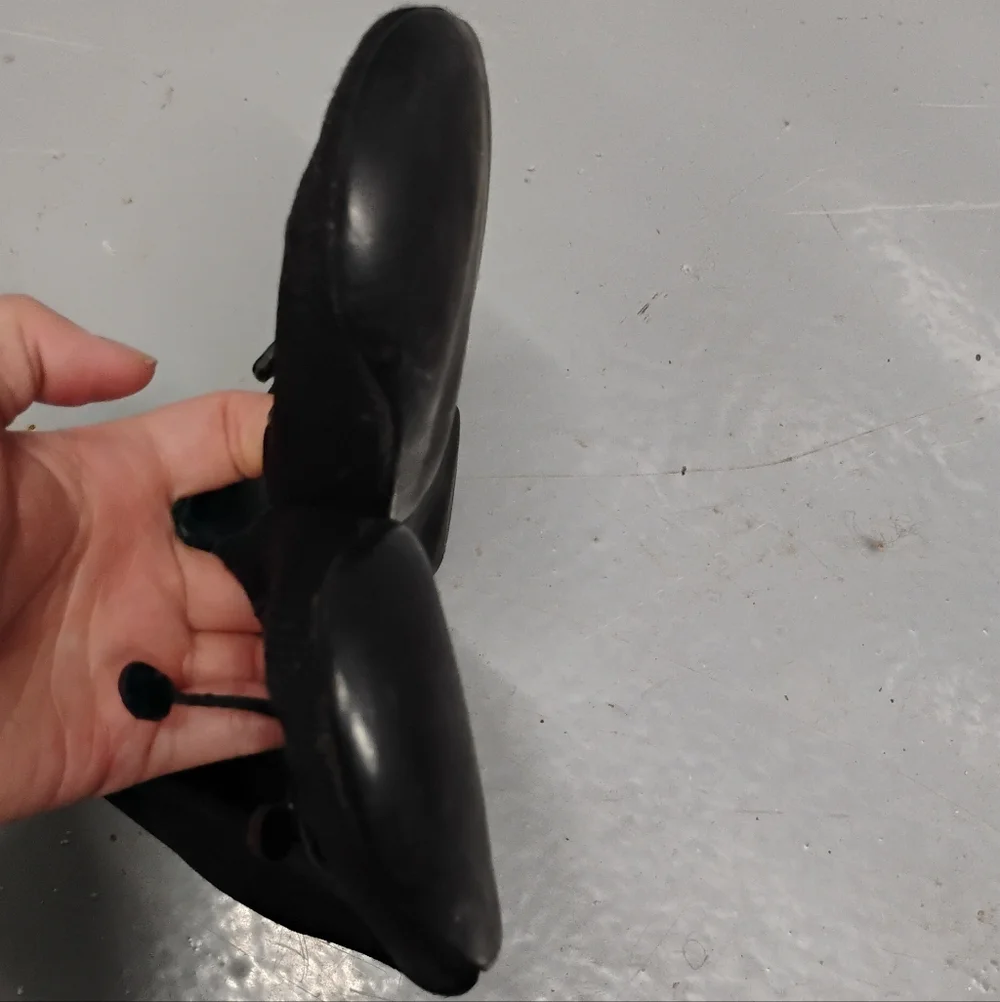 Vintage Prada Women's Black Mesh Ballet Bow Front Flats Sz 40 - Picture 5 of 6